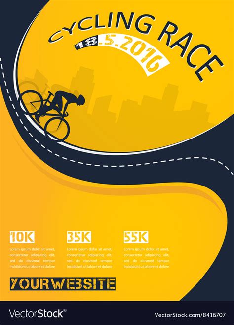 cycle theme printable poster  flyer cycling fundraiser poster editable tournament race event