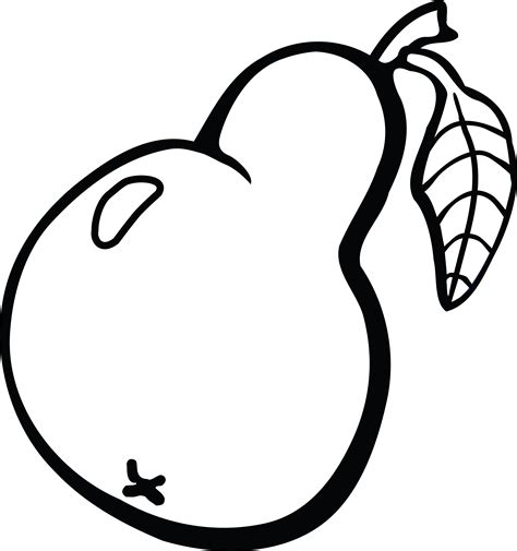 pear coloring image coloring pages