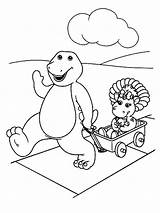 Coloring Barney Pages Friends Bop Baby Cart Getcolorings Getdrawings Rapper Silhouette Pulling sketch template