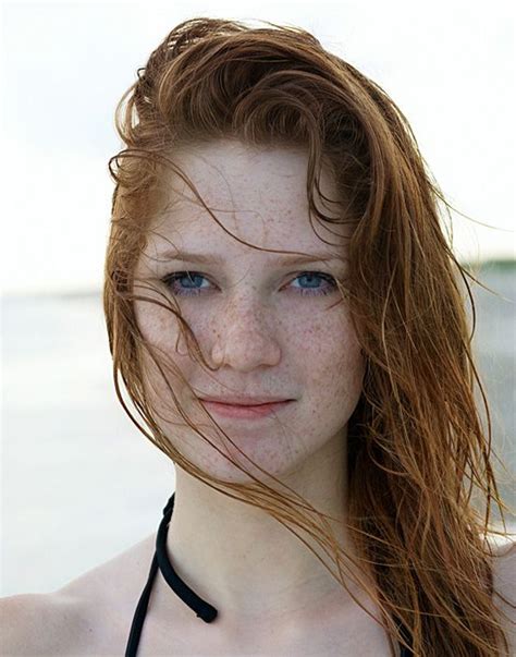Wet Look Red Freckles Redheads Freckles Red Hair Blue Eyes Green
