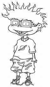 Rugrats Coloring Pages Chuckie Draw Drawing Step Hey Arnold Finster Printable Cartoon Nickelodeon Color Kids Characters Character Cartoons Drawings Sheet sketch template