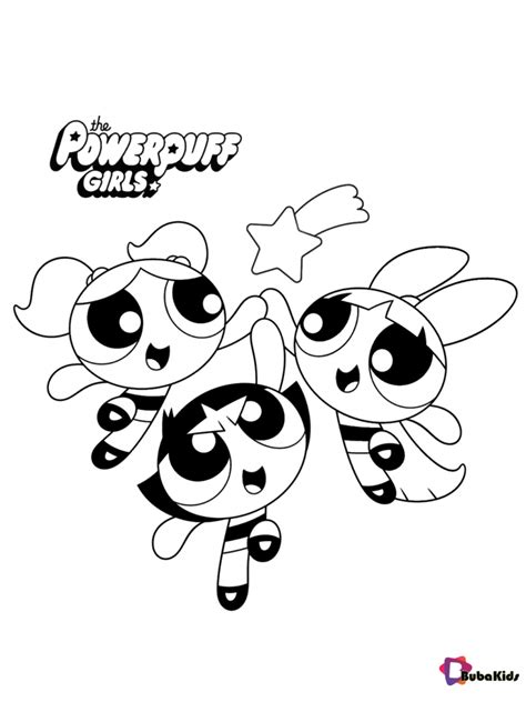 powerpuff girls coloring page bubakidscom