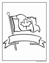 Flag Coloring Pages Printable Canada Canadian Flags sketch template