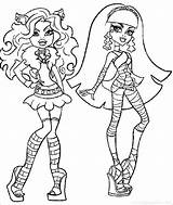Catty Noir Coloring Pages Getdrawings Monster High sketch template