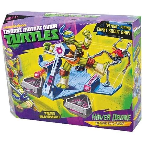 teenage mutant ninja turtles  figurine vehicule hover drone playmates toys play