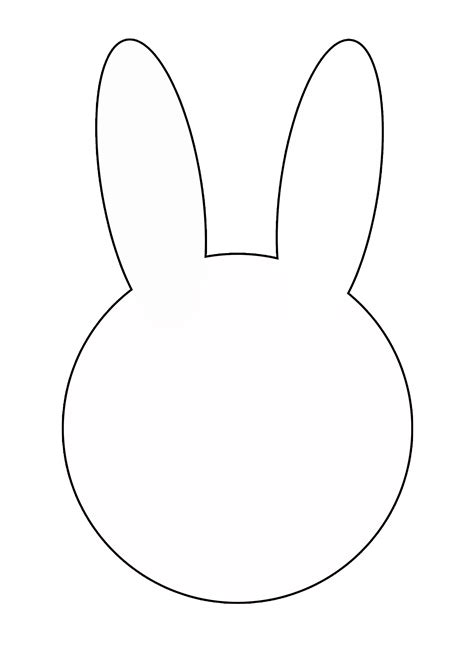 bunny head outline clipart jpg  bunny templates easter
