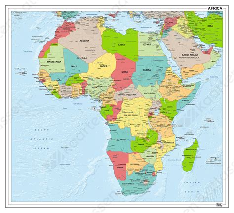 afrikakaart staatkundig  kaarten en atlassennl