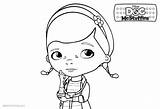 Coloring Pages Dottie Doc Lineart Mcstuffins Printable Kids sketch template