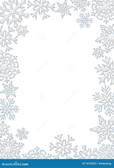 snowflake border stock  image