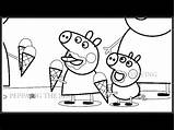 Pig Ice Peppa Cream Coloring Pages Book sketch template