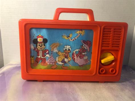 vintage ideal disney mickey mouse plastic musical tv wind  etsy canada