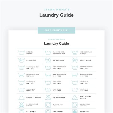 laundry guide printable