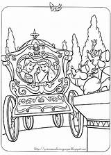 Coloring Carriage Cinderella Pages Horse Disney Color Drawing Princess Prince Her Kids Drawn Wedding Print Getdrawings Ages Recognition Creativity Develop sketch template