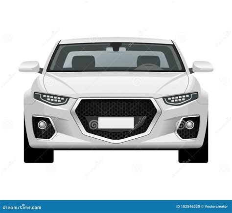 modern generic car front view stock vector illustration