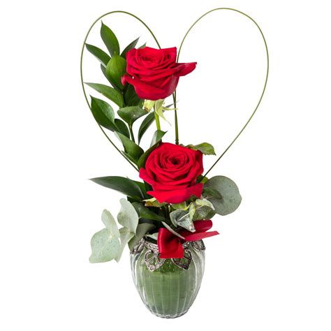 kiss me rose vase flair with flowers