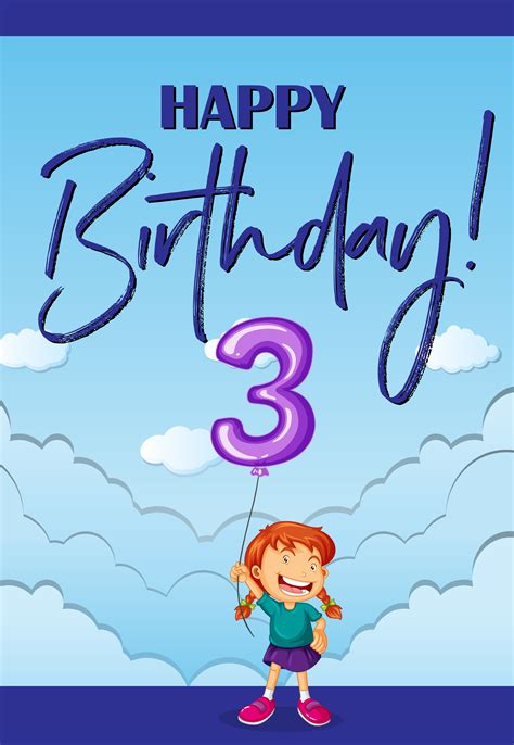 happy birthday card   years   vector art  vecteezy