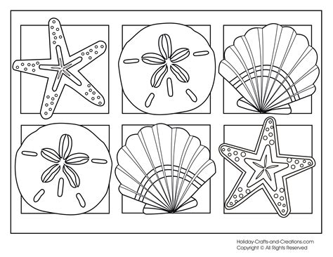 seashells coloring pages