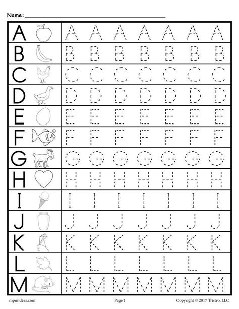 printable alphabet letters  trace alphabet tracing worksheets