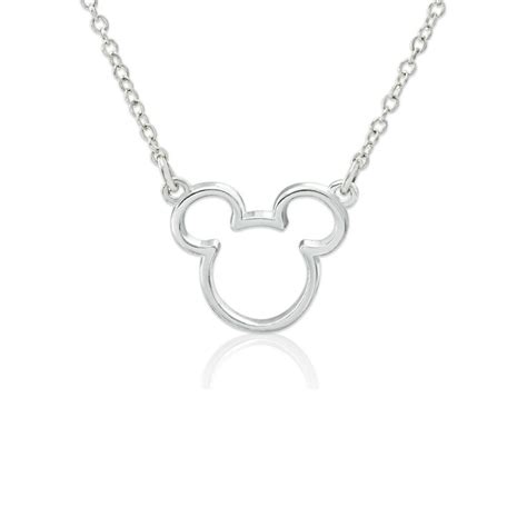 disney disney sterling silver mickey mouse necklace  chain walmartcom walmartcom