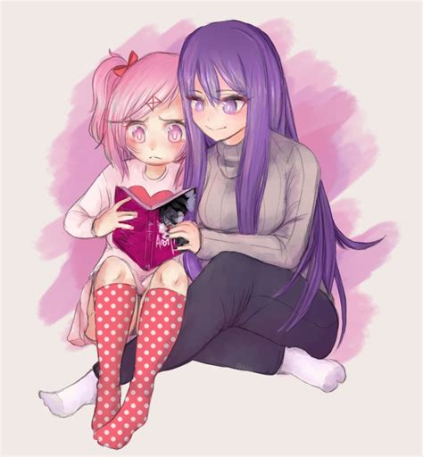 Natsuki And Yuri Reading Together Ddlc