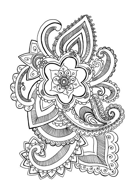 printable flower mandala coloring pages printable templates