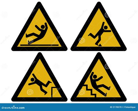 caution signs stock photo image