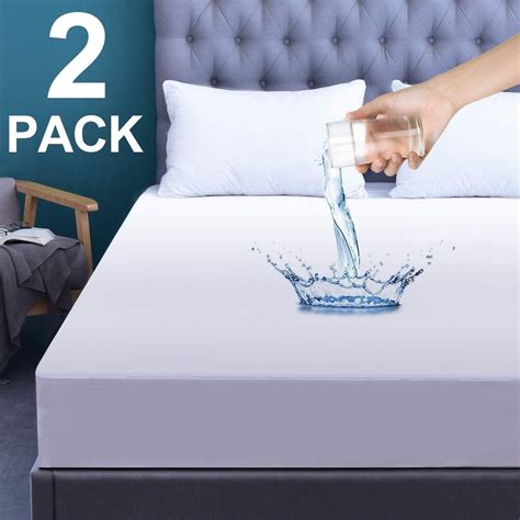 grt 2 pack full size waterproof mattress protector breathable