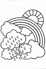 Rainy Coloring Pages Weather Rain Cloudy Printable Drawing Make Colouring Color Sheets Kids Preschool Adults Flowers Paint Getcolorings Print Windy sketch template