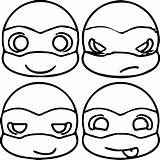Ninja Turtle Face Coloring Drawing Turtles Pages Simple Teenage Mutant Getdrawings sketch template