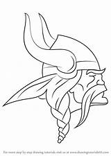 Vikings Minnesota Viking Helmet Drawingtutorials101 sketch template