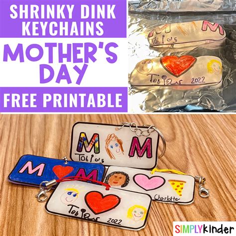 mothers day shrinky dink keychains simply kinder