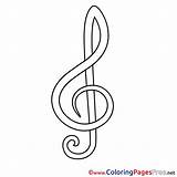 Coloring Treble Clef Pages Children Objects Sheet Title sketch template