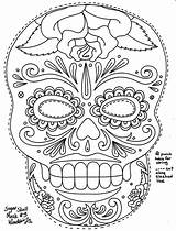 Coloring Sugar Skull Pages Popular sketch template