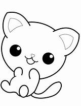 Kawaii Kitty Coloring Pages Printable Categories sketch template