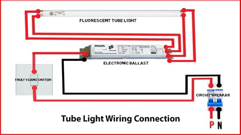 fluorescent tube light wiring connection  electronic choke youtube