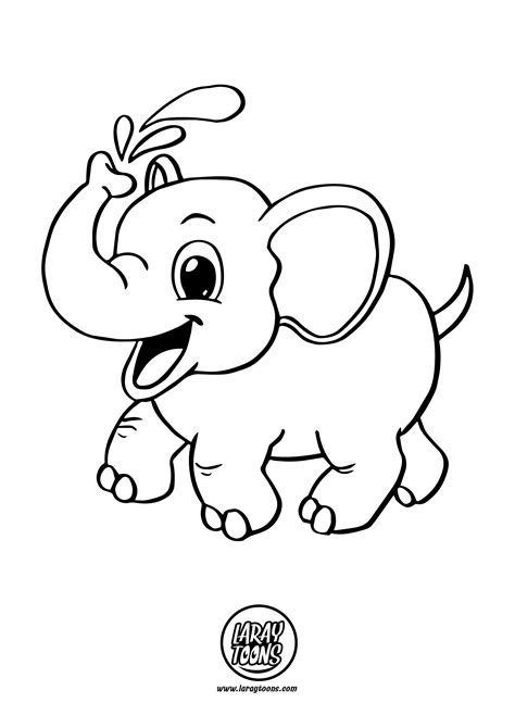 elefante caricatura  colorear images   finder