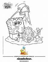 Spongebob Beach Coloring Playing Pages Hellokids Print sketch template