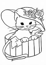 Coloring Print Mewarnai Pages Animal Printable Cat Animals Kitty Choose Board Belajar Menggambar sketch template
