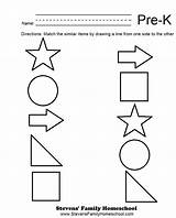 Worksheets Matching Packets Shapes Olphreunion sketch template