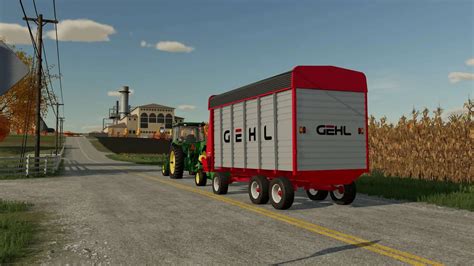 gehl chopper box remorque  fs mod farming simulator  mod