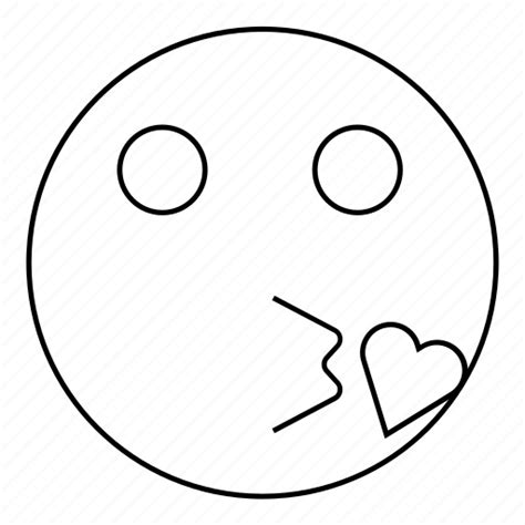 emoji emoticon face kiss love smiley icon   iconfinder