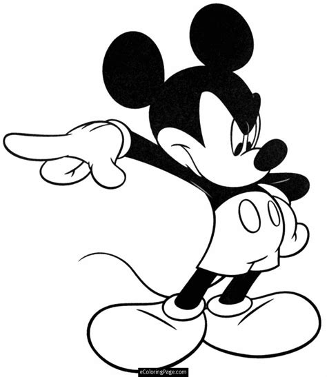 Mad Mickey Mouse Printable Coloring Page Mickey Mouse