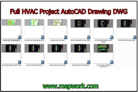 hvac autocad drawings dwg  commercial building project