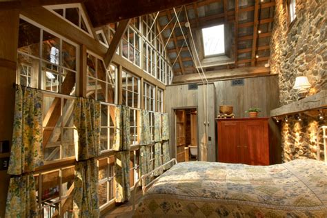 repurposed tobacco barn honeybrook pa rustic bedroom