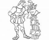 Hercules Coloring Pages Disney Meg Printable Kids Drawing Colouring Color Muscular Templates Getcolorings Getdrawings Popular sketch template
