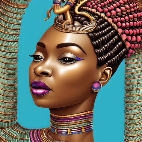 intricately rendered 3d hyper realistic african egyptian cleopatra