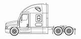 Cascadia Freightliner Sleeper sketch template