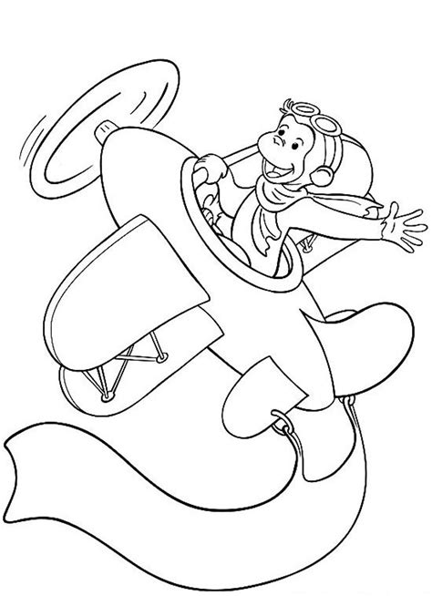printable curious george coloring pages