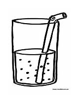 Straw Coloring Glass Drinks Pages Cup Milk Drink Colormegood sketch template