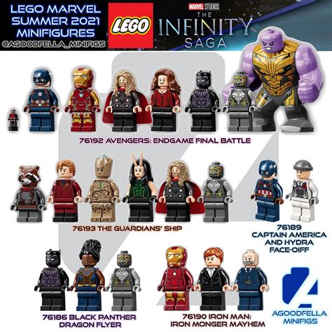 lego marvel infinity saga minifigures summer  sets